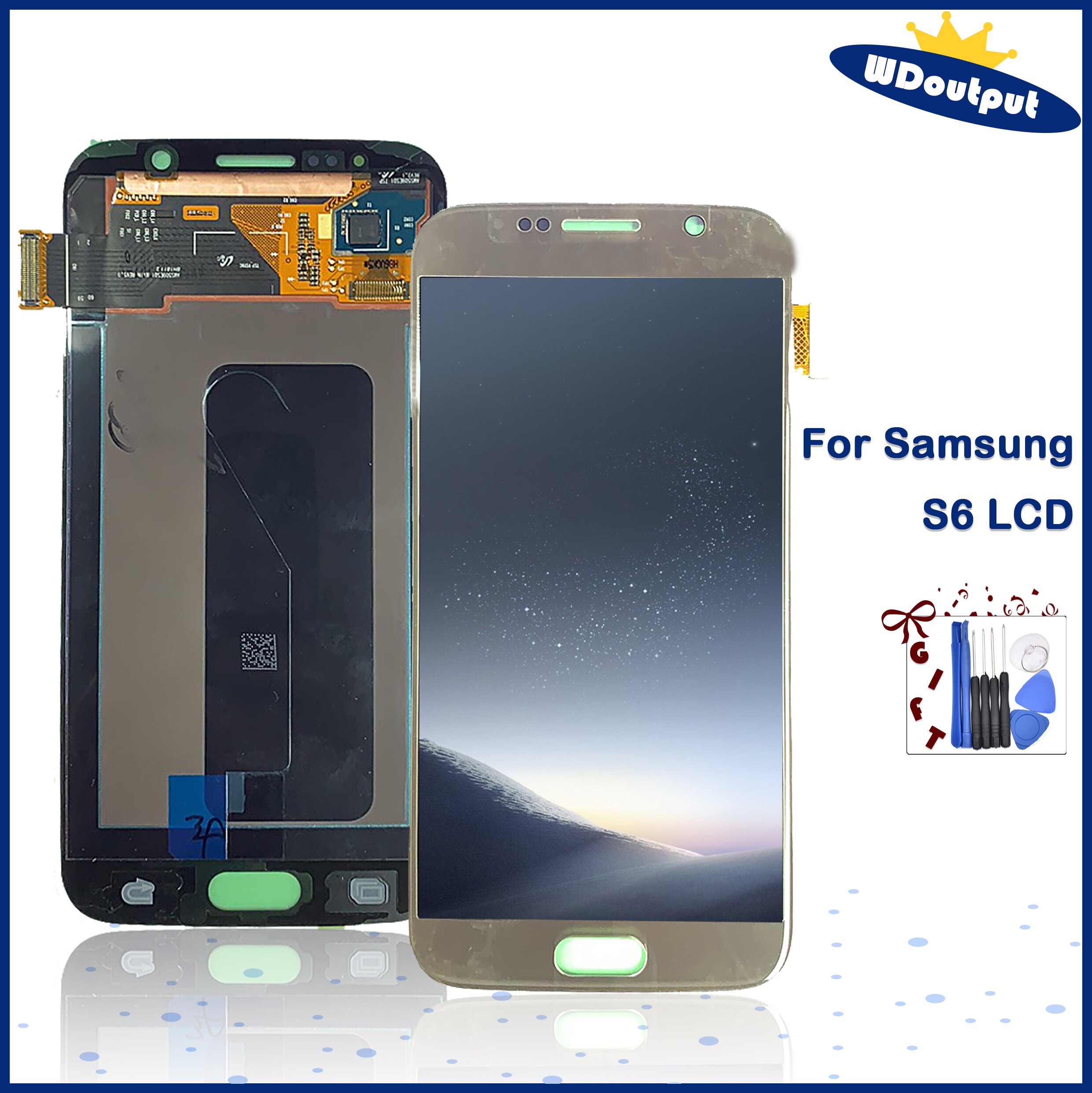 5.1&quot; Original For SAMSUNG Galaxy S6 Display G920F G920A Lcd Touch Screen Digitizer with Frame For S6 Lcd+Frame