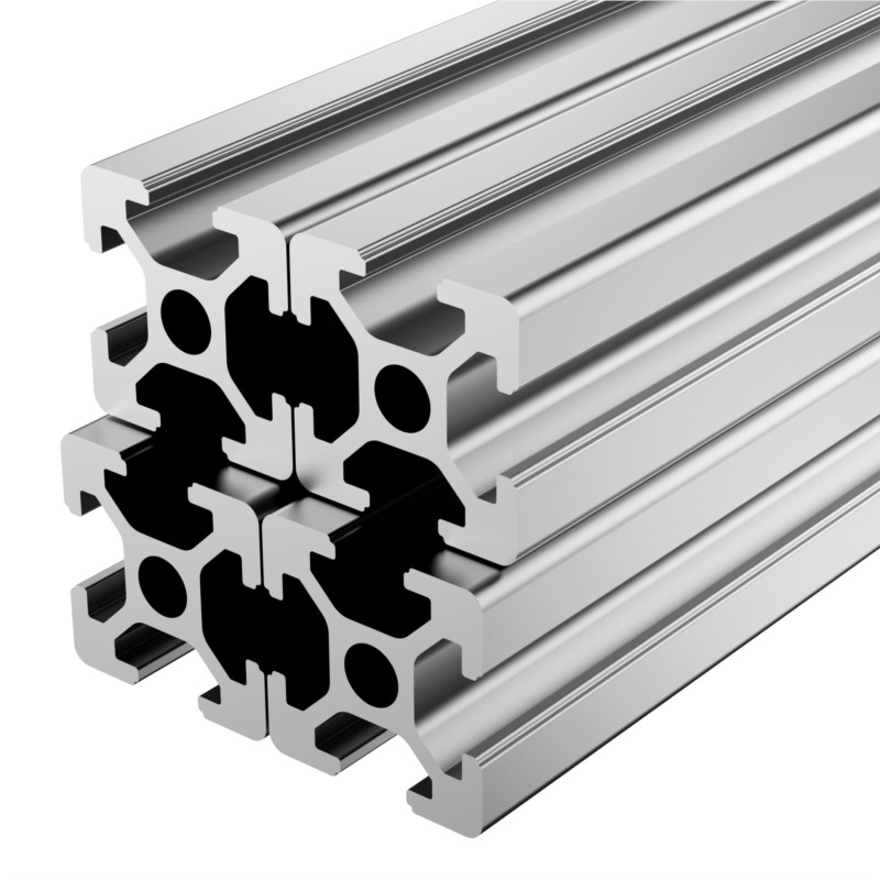 4 Stück T-Slot Aluminium-Extrusionsprofil 20 x 20 mm europäischer Standard eloxierte Linearschiene für 3D-Druckerteile DIY Silber Schwarz