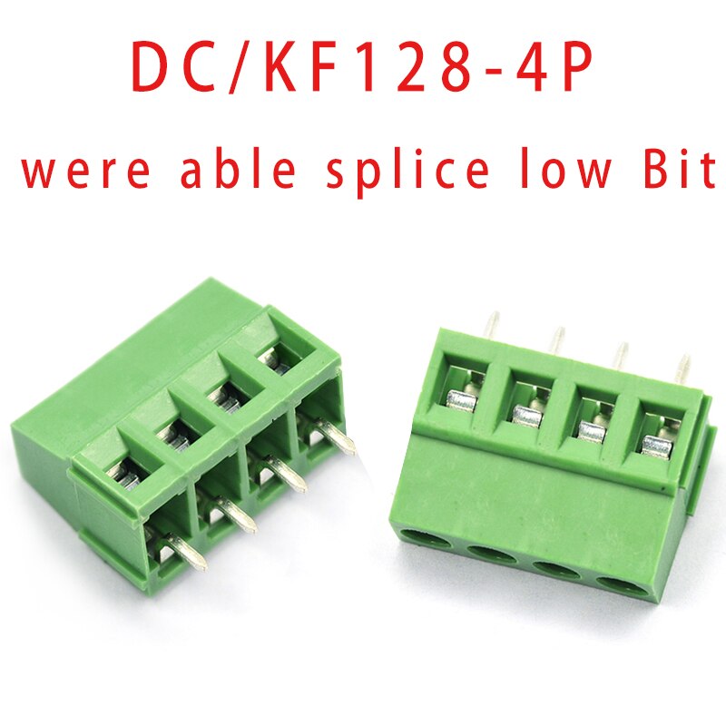 5pcs KF128 3.81MM 2P 3P 4P 5P ...20P Terminal screw PCB terminal DC / KF128-2P / 3/4/5 / 14P pitch 3.81MM can be spliced