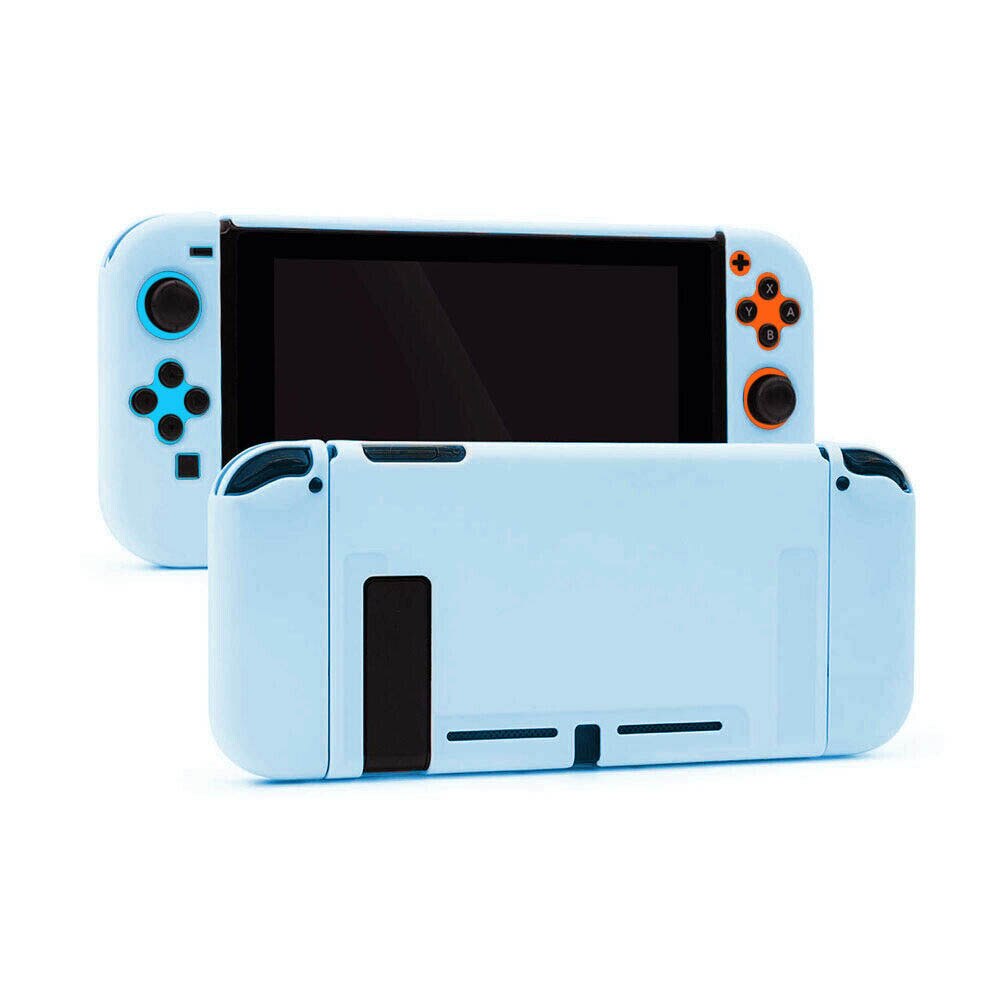 Capa de silicone macia para nintendo switch joy-con aperto de silicone de borracha completa 360 proteção capa macia para ns switch console: Blue