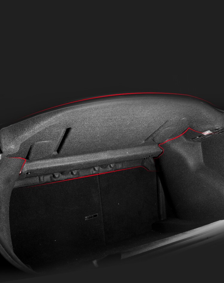 2X Auto Kofferbak Geluiddichte Katoen Mat Voor Tesla Model 3 Geluiddichte Deadening Beschermende Cover Sticker Voor Model3 Accessoires