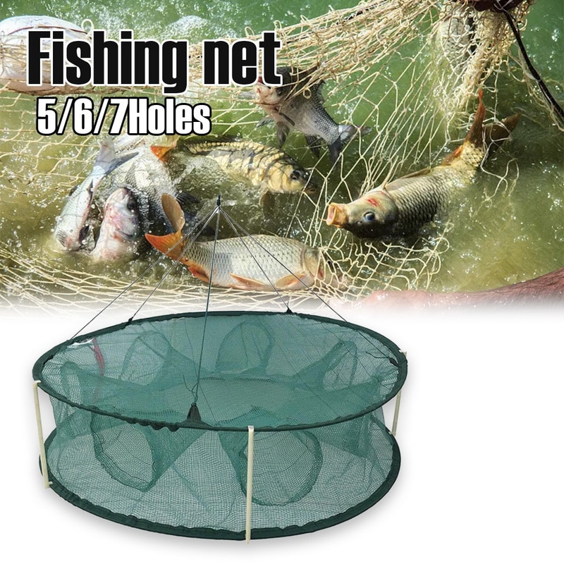 Automatic Fishing Net Trap Cage Round Shape Opening for Crabs Crayfish Lobster ALS88