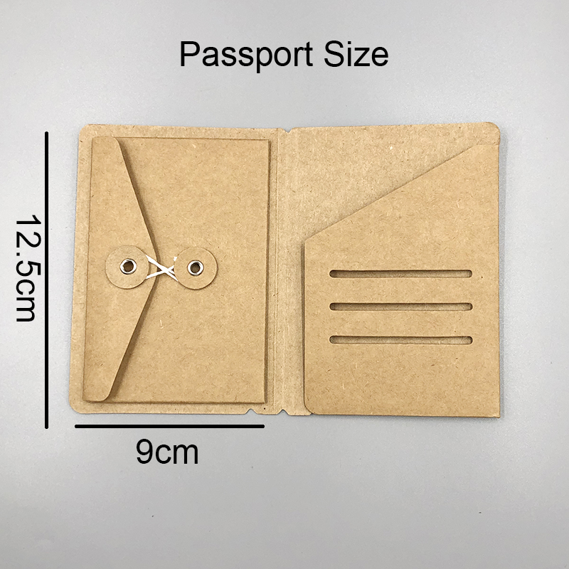 Fromthenon Kraft Paper Envelope Organizer For Midori Travelers Notebook Diary Refills Planner Accessories Tickets Cards Passport: Passport 12.5 x 9cm