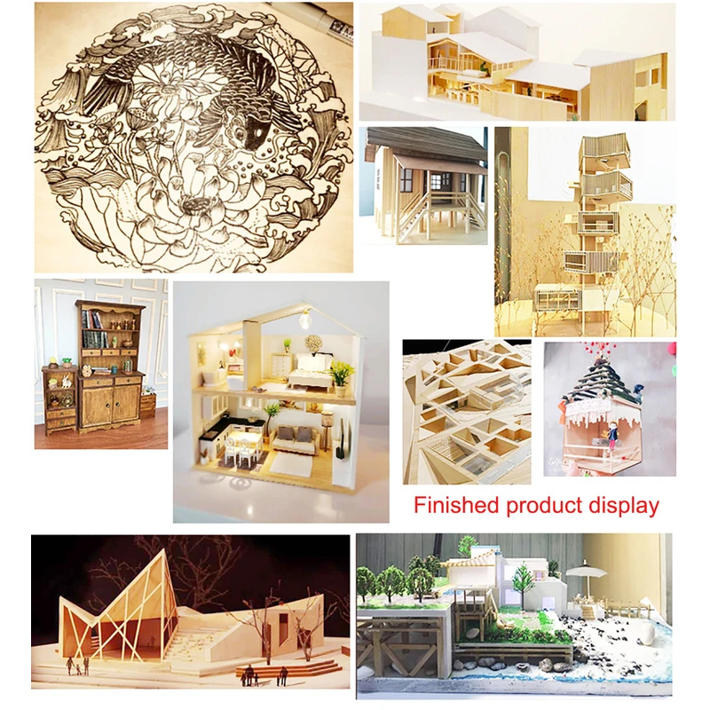 Basswood Craft Board Thick 1.5-10mm Model Layer Wood laminated Plank Sand Table Building Crafting Model Materials