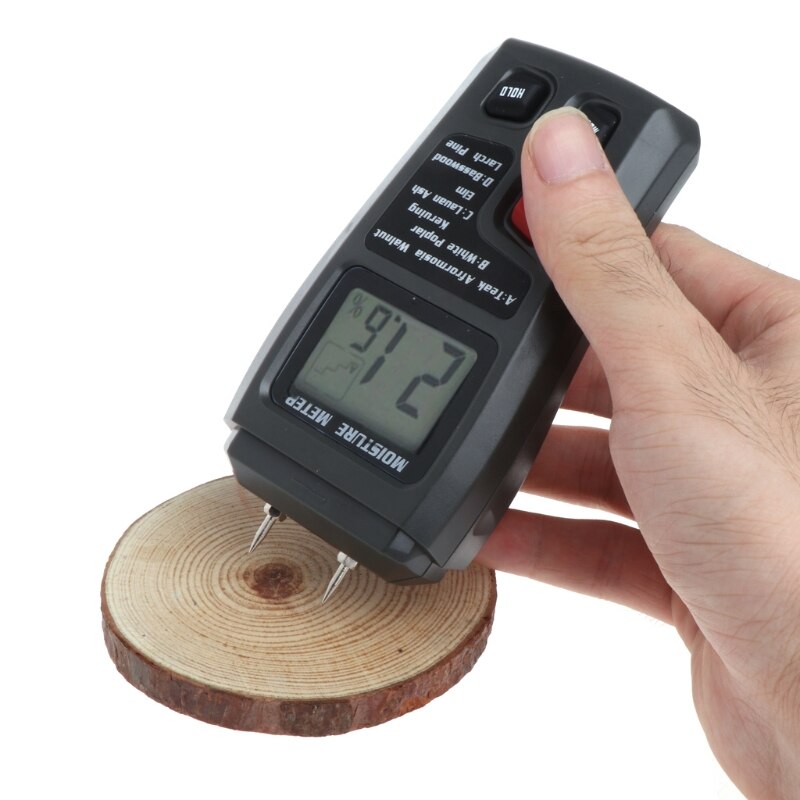 Wood Moisture Meter Analyzer Humidity Tester Timber Damp Detector Hygrometer 2 Pin 28TC