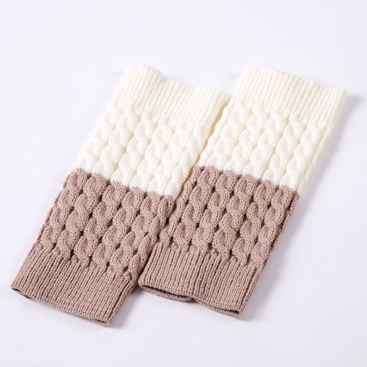 JIAYAN femmes jambières bottes chaussettes en plein air genou haute élastique jambe bande dame tricoté longue chaussette automne hiver accessoires: beige white