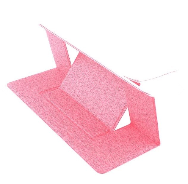 Stativ justerbar hopfällbar bärbar stativ bekvämlighetsdyna datorprylar för ipad macbook laptop: Rosa