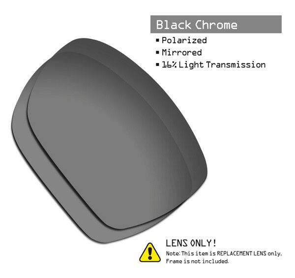 SmartVLT Polarized Replacement Lenses for Oakley Dispatch 1 Sunglasses - Multiple Options: Black Chrome