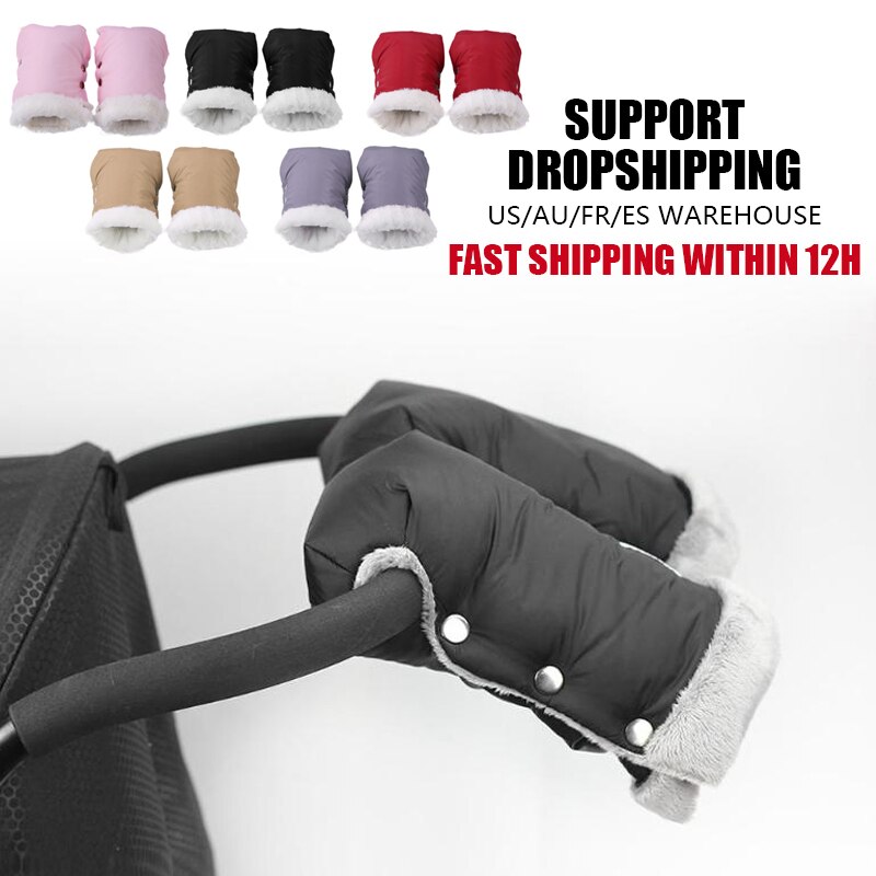 Landau poussette gants fourrure polaire landau main Portable confortable imperméable Muff bébé poussette