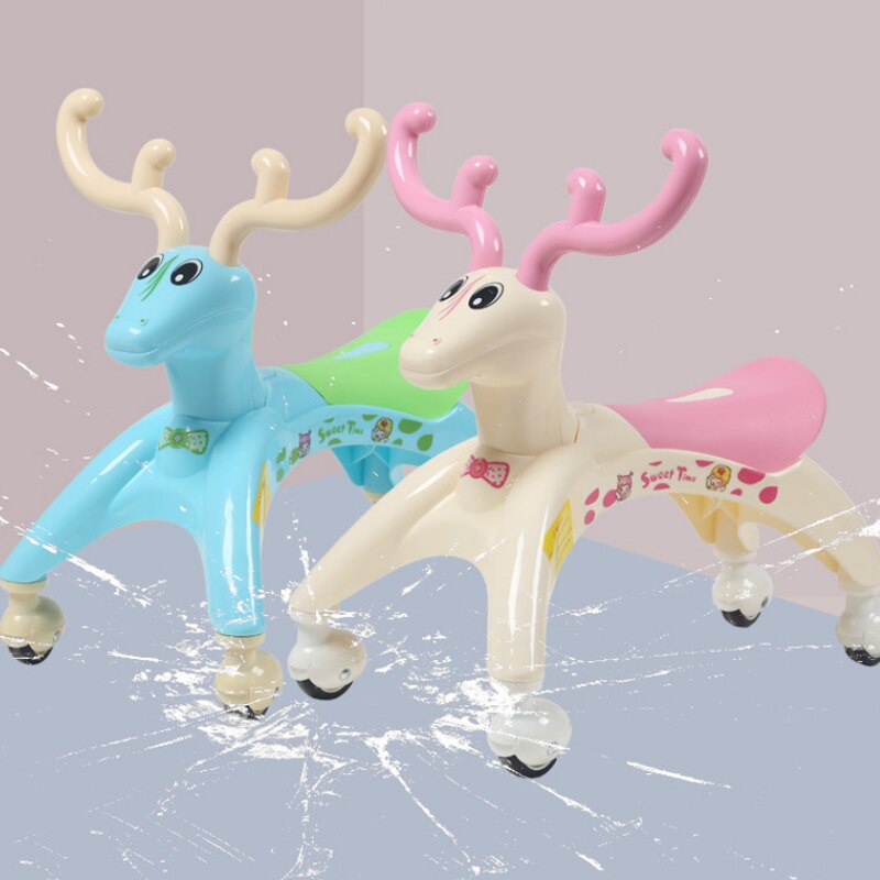 Children's Twist CarChildren's Balance Car Universal ManChildren's stroller for indoor useIn wintera shipment: Green