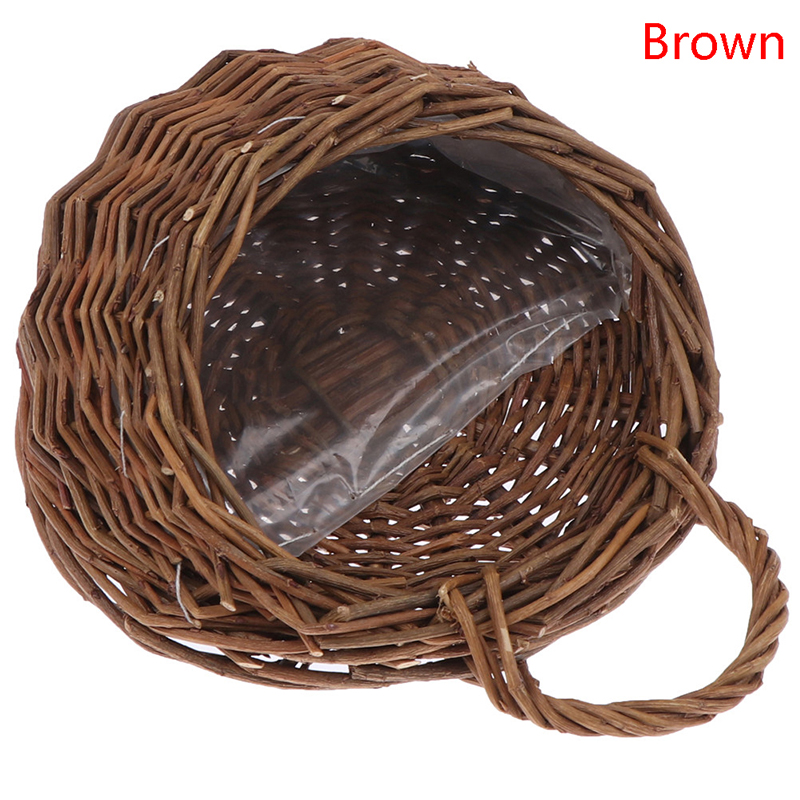 Cesta De Vime Pendurado De Parede, Plantador De Flores, Pote Da Videira Do Jardim, Suporte De Plantas, Vaso De Flores Do Ninho, Decoração De Casa