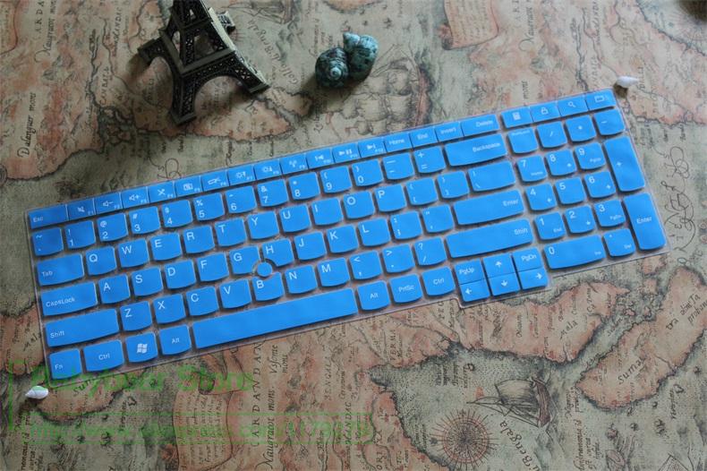 15 tommer silikone tastatur cover til lenovo thinkpad  e531 w540 t540 t550 e555 e560 e570 s531 w541 e540 e545 t540p e550 e530c: Blå