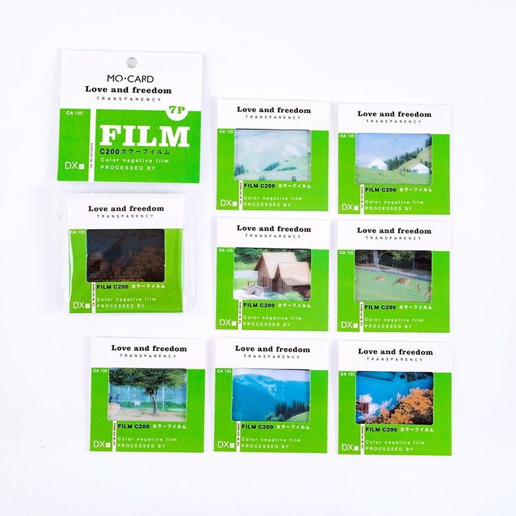 Jianwu 7 ark retro film husdjur collage kort klistermärken dekorationsmaterial gör-det-själv klippbok dagbok telefon album brevpapper: Ziranzhilv