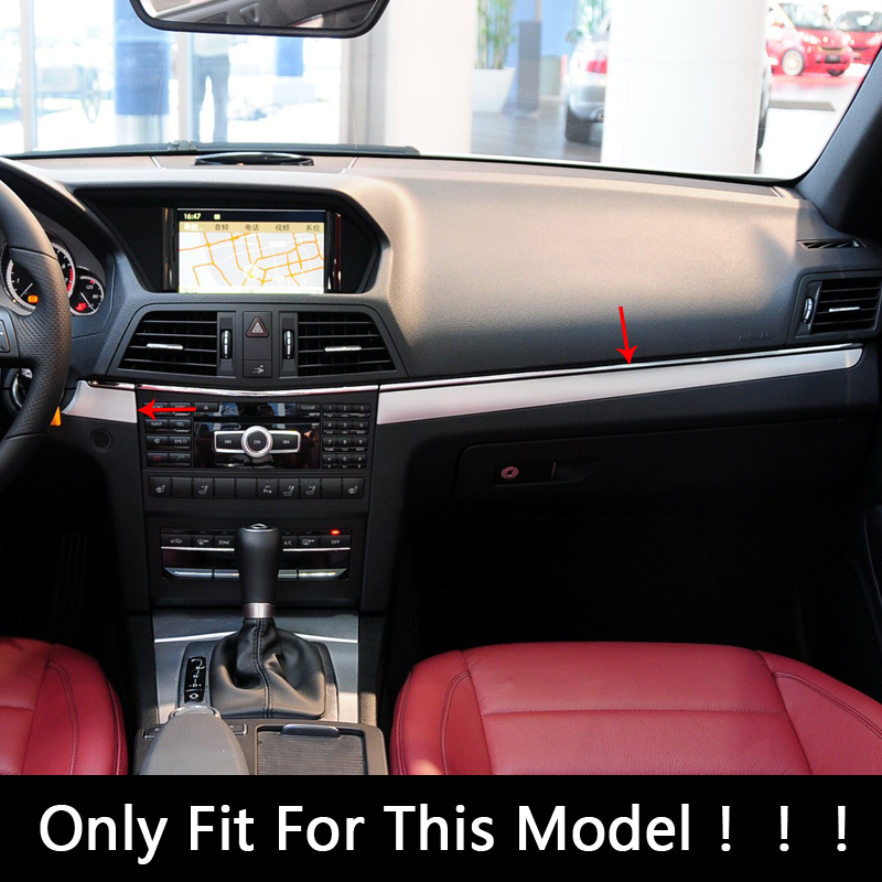 Car Center Console Dashboard Trim Strips Sticker Decoration For Mercedes Benz E Class Coupe W207 C207 Accessories