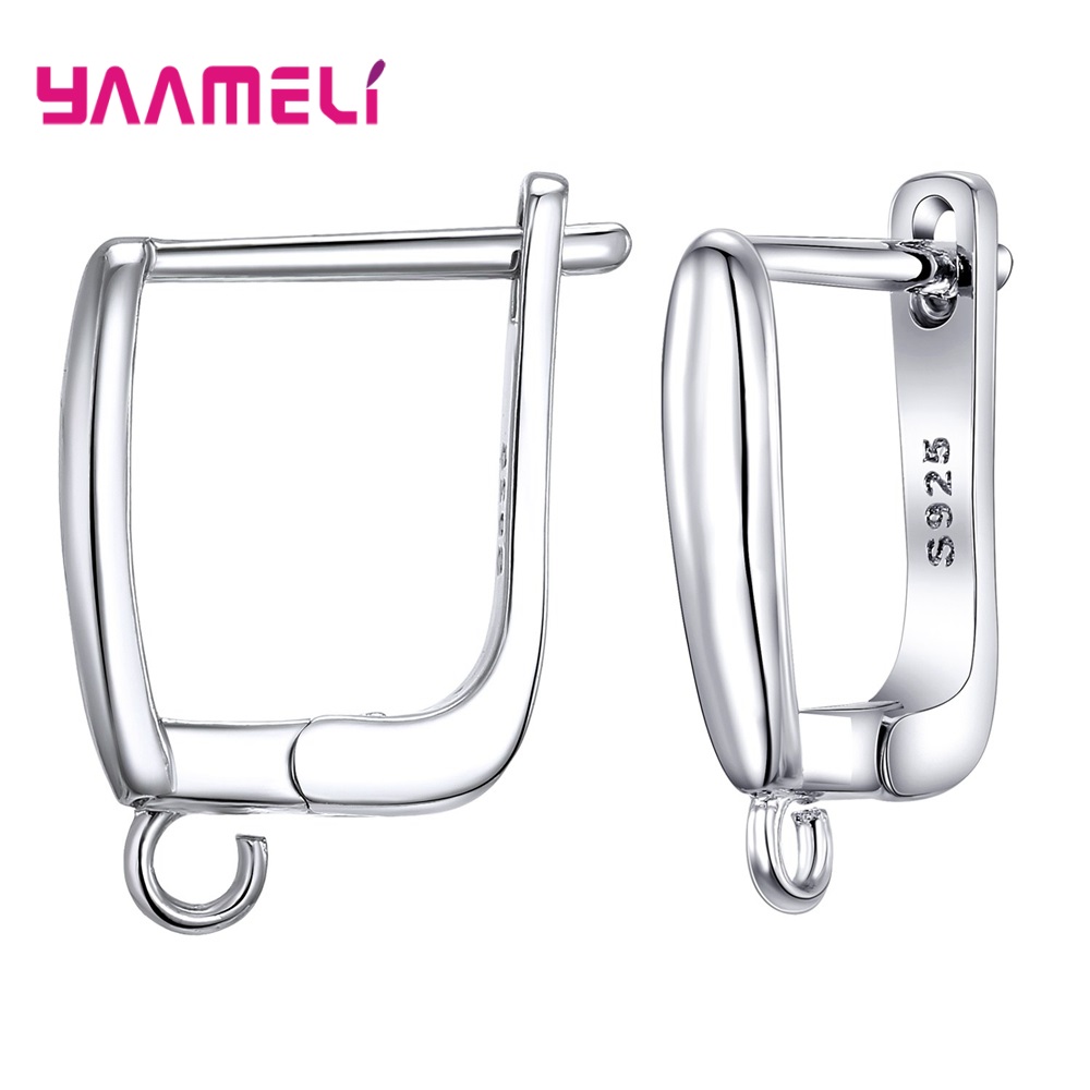 S925 plata esterlina hallazgos pendientes Leverback Earwire accesorios componentes accesorios suministros hechos a mano: Pistola negra plateada