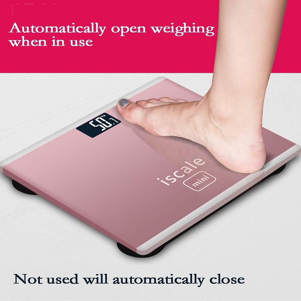 Floor Body Scale Glass Smart Electronic Scales USB Charging LCD Display Body Weighing Digital Weight Scale