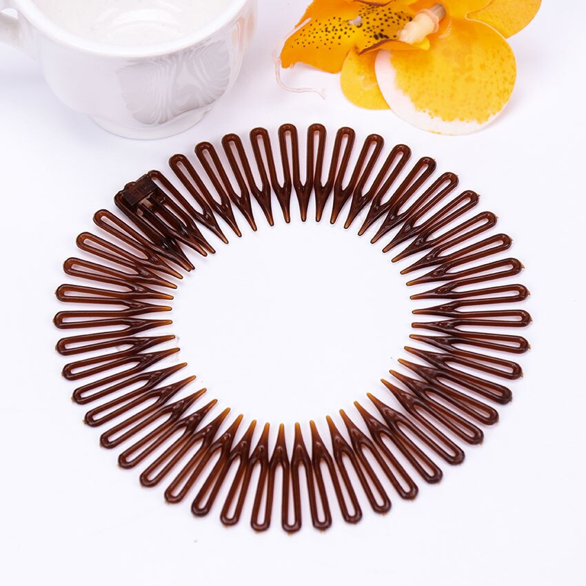 1PC Plastic Full Circle Stretch Diamond Flexible Comb Teeth Headband Hair Band Clip Face Wash Fixed Hair Accessories: 2