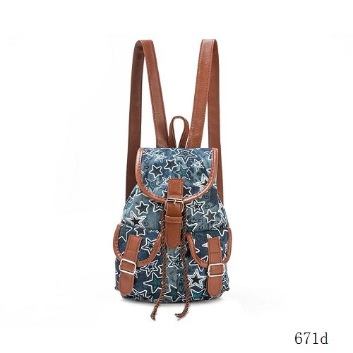 Miyahouse Böhmen Stil Schule Mini Rucksack Für Teenager Mädchen Leinwand Kleine Rucksack Frauen Reisen Freizeit Buch Rucksack: 671d