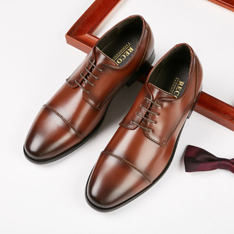 Men's business shoes formal dress men's shoes gentleman's shoes microfiber leather men's shoes wedding shoes men's work shoes
