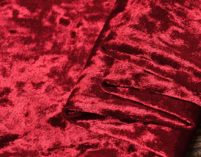 Sammetstyg tyg skrynkligt vackert silkeslent velourtyg för sammetsklänning kläder lyxigt mjuk sammet hemtextilgardin: 3 marroon