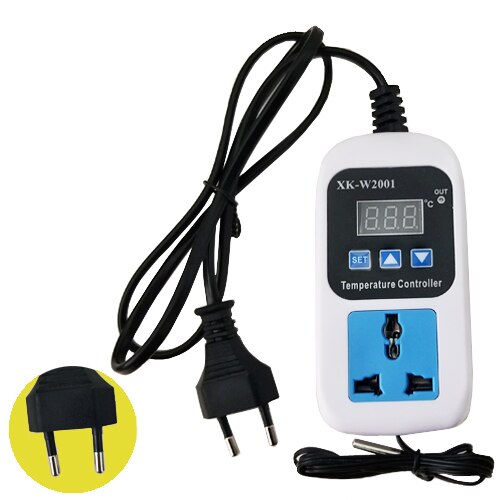 VKS-W2001 Electronic Temperature Control Socket Thermostat Control Fully Automatic Switch Adjustable Digital Display: EU Plug