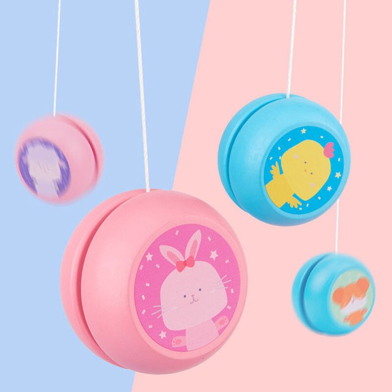 Cute Animal Wooden Yoyo Toys Ladybug Toys Kids Yo-Yo Yo Yo Toys for Children Yoyo Ball Party Favors