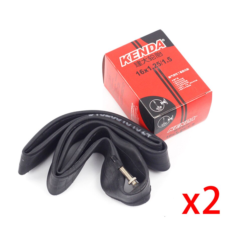 2 st cykelrör 14 &quot;  x 1.2 16 x 1.25 1.5 för 305 412 fnhon gust freedom hopfällbar cykel barncyklar cykel innerslangar cykeldelar: 2 st 16 fv 35mm