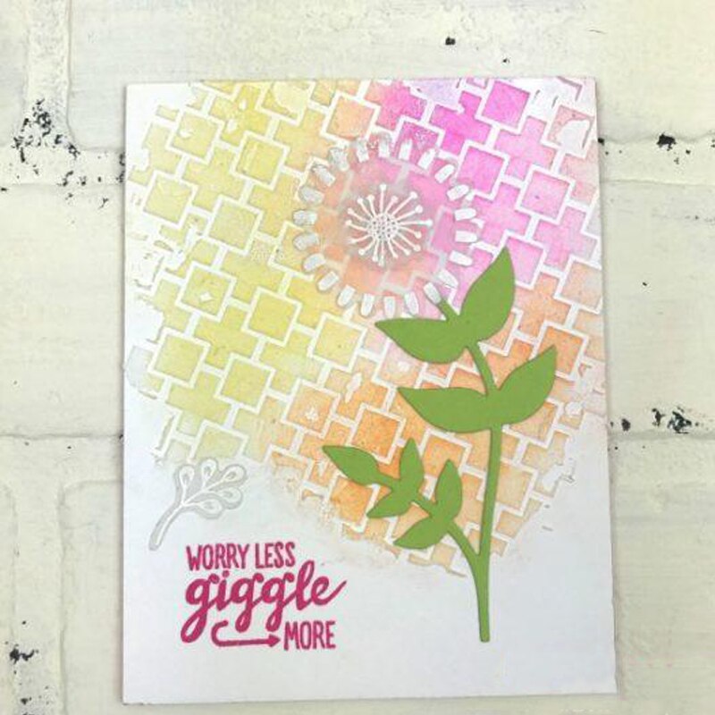 Connected Small Square Stencil for DIY Scrapbooking DIY Paper Cards Making Fun Plastic Templates Decoration Embellishme