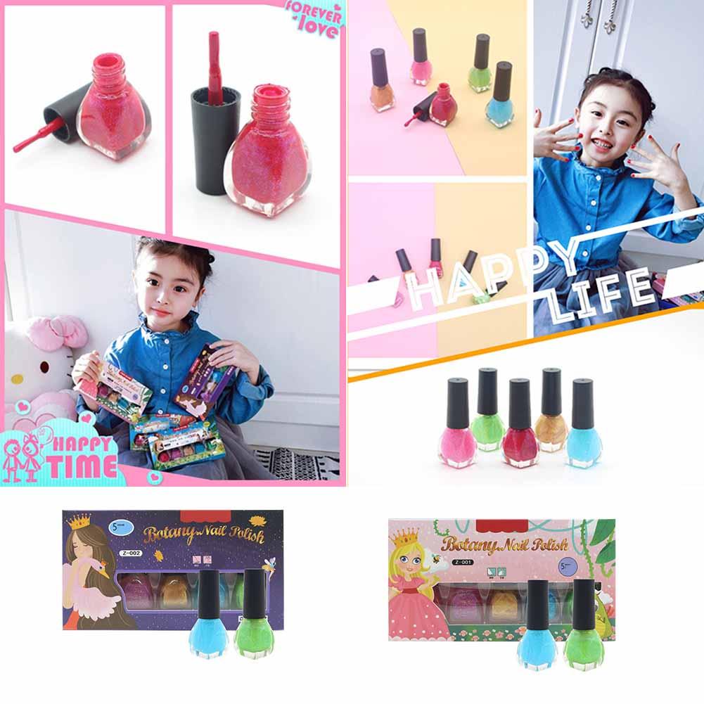 Children's Nail Sticker Makeup Set Washable Girl Nail Polish Nail Sticker Set Pretend Play Toys Children Girls Makeup Toy