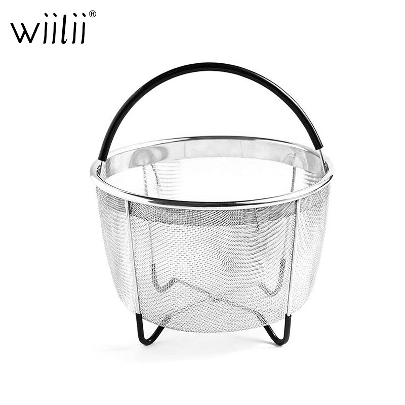 Wiilii Steamer Basket For Instant Pot Stackable Mesh Vegetable Steamer Insert Egg Basket Stainless Steel Pasta Strainer