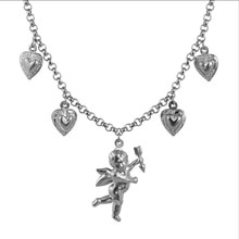 Mode Titanium Staal Roestvrij Staal Liefde Angel Wing Liefde Hart Bell Sleutelbeen Keten Ketting