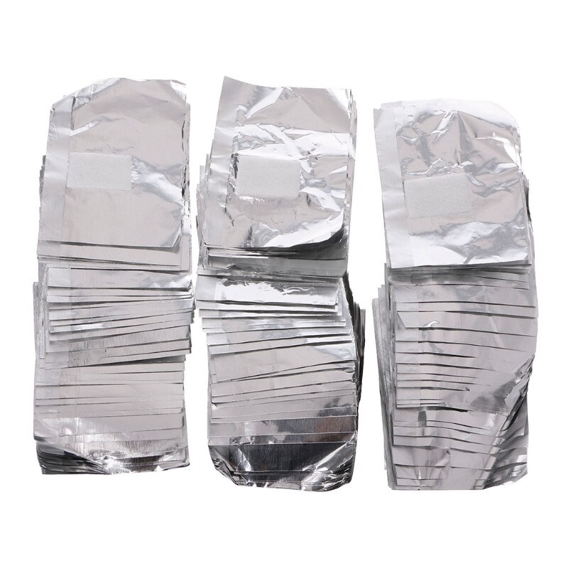 50-200 stk negle aluminiumsfolie iblødsætning af negle akryl gel poleringsposefjerner populær praktisk indpakning negleaffedtningsmiddel: 150 stk