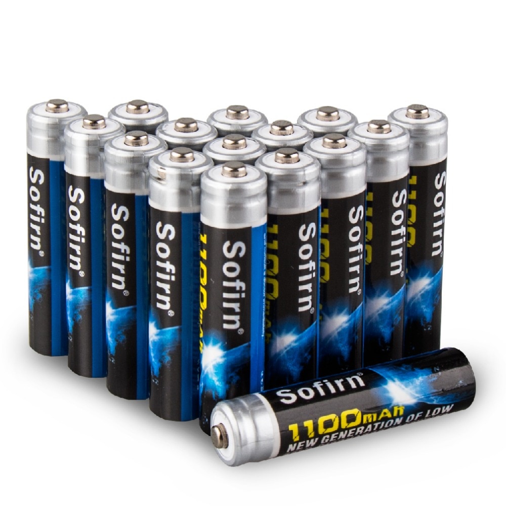 AAA NiMh 1100 mAh Oplaadbare Batterijen voor LED zaklamp Hoge Capaciteit Vooraf opgeladen Batterijen Set Met 1000 Cyclus 16 Pak