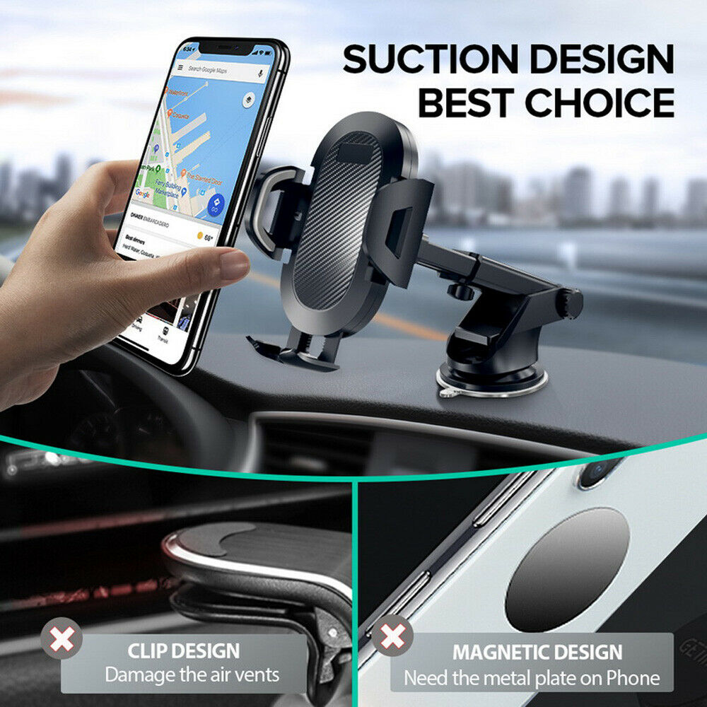 Sucker autopuhelimen pidike teline gps puhelin matkapuhelin solutuki iphone 12 11 pro max  x 7 8 plus xiaomi redmi huawei