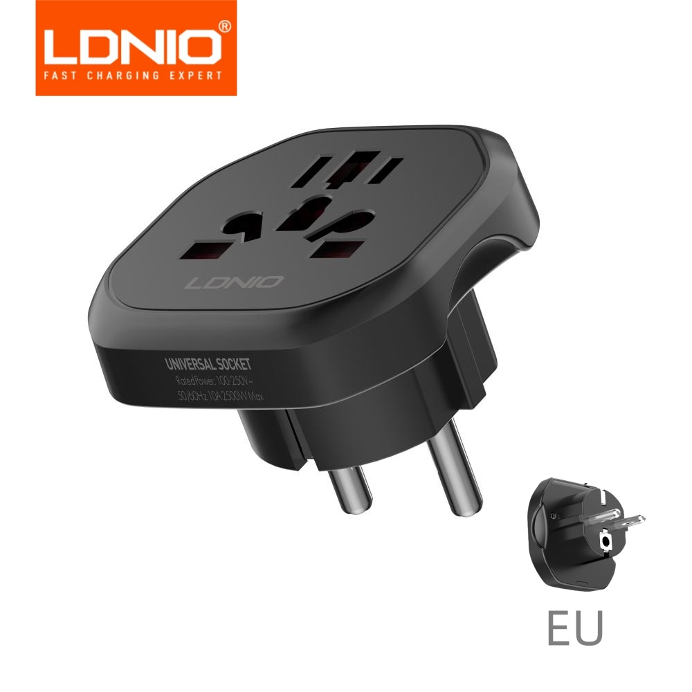 LDNIO Adaptateur de voyage universel EU UK US AU, prise de conversion, prise américaine vers prise universelle européenne,adaptateur prise us eu: BLANC