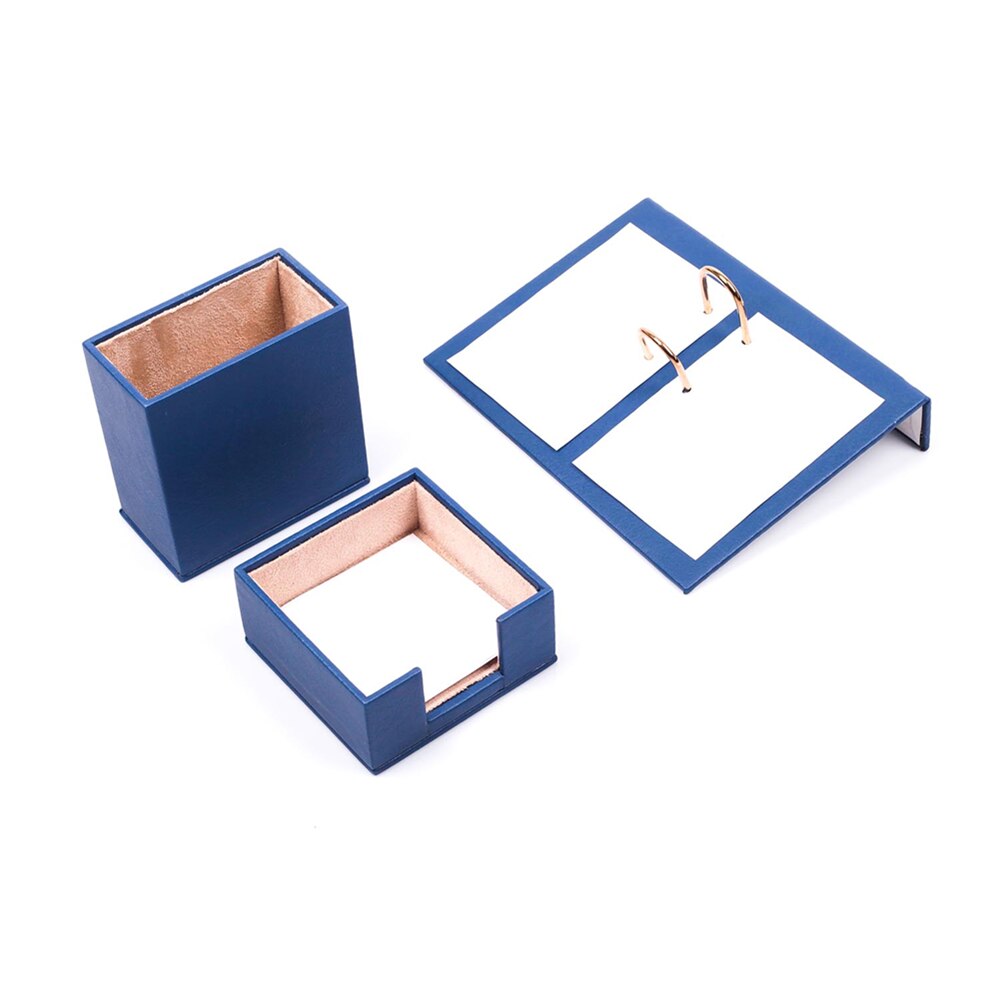 Triple Desk Set/Pen Box, Calendar Holder, Note Paper Holder (Desk Organizer Office Accessories Desk Accessories)