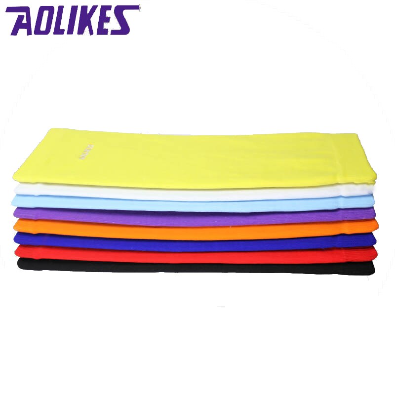 AOLIKES-Calentadores de brazo elásticos para baloncesto, manguitos de voleibol, transpirables, coderas de ciclismo, soporte de compresión, 1 unidad