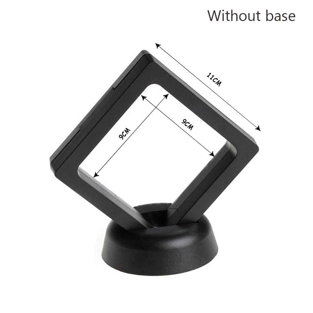 Picture Frame Shadow Box Jewelry Display Stand Ring Pendant Holder Protect Jewellery Stone Presentation Case 3D Boxs: C No base