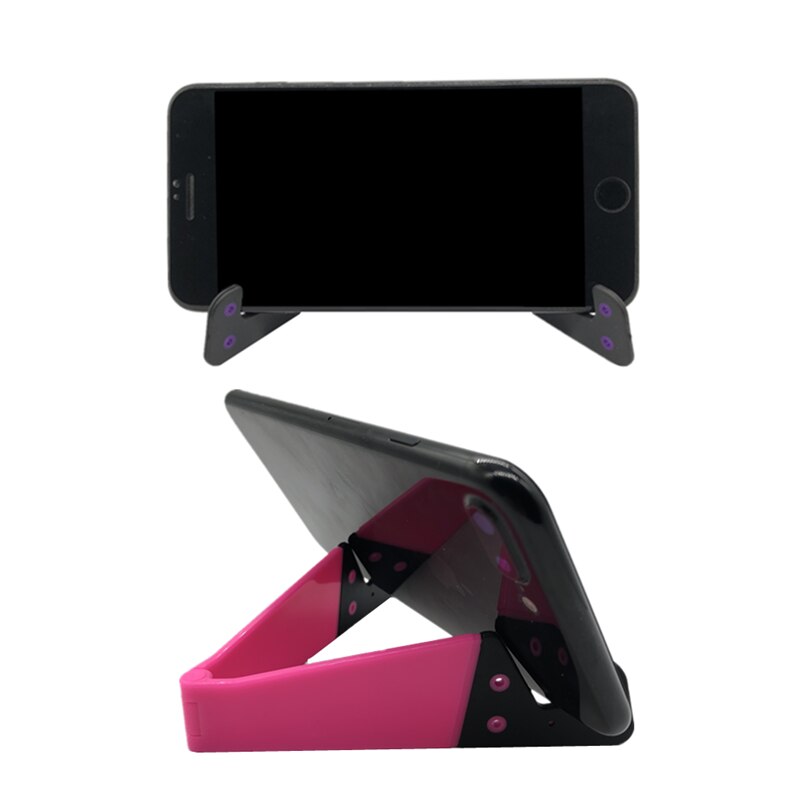 Bsliufang universal v-em forma de suporte do telefone celular móvel para smartphone & tablet ajustável plástico dobrável suporte portátil