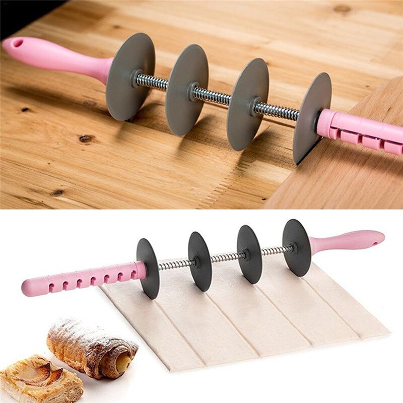 Rouleau à lame réglable, coupe-Croissants, tranches, pâte à pâtisserie de forme parfaite pour la cuisson des Croissants faits maison
