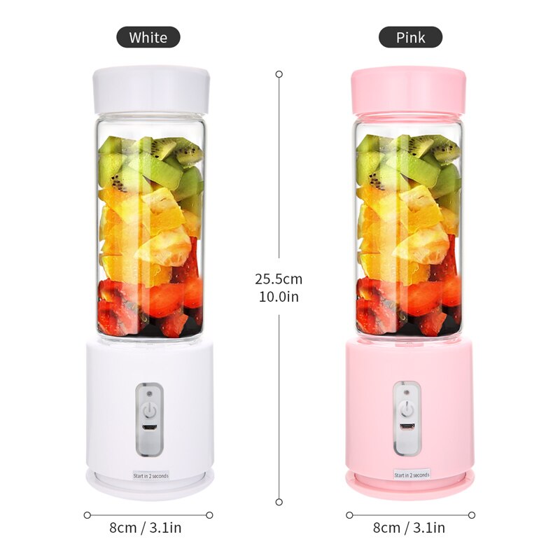 350ml Portable Multifunction Electric Mini Charging Juicer Rechargeable Blender Juice Machine Fruit Extractors Healthy Life