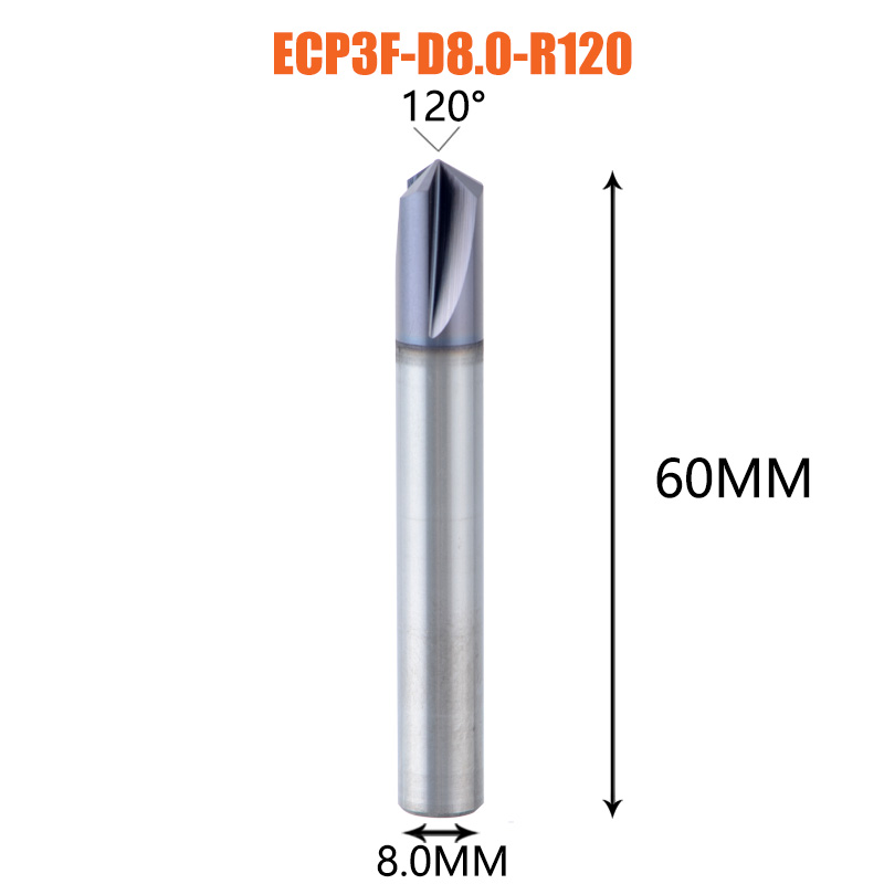 1pc canto arredondamento chanfro fresas 3-12mm rebarbação cnc madeira metal roteador bit chanfradura fresa canto redondo sobre bit: 21 milímetros