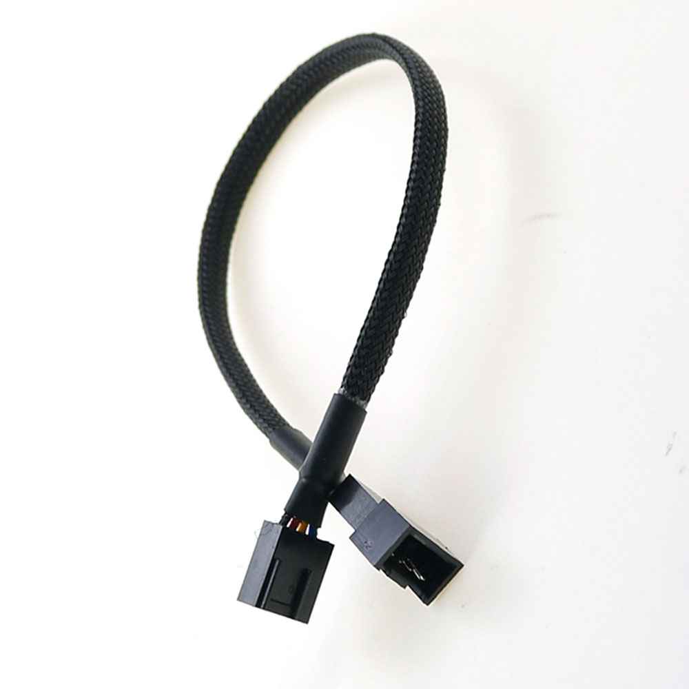 4-Pins Pwm Ventilatorkabel 1 Tot 2/3/4 Manieren Splitter Zwarte Mouw Pwm Verlengkabels 27Cm Verlengkabel Connector: Paars
