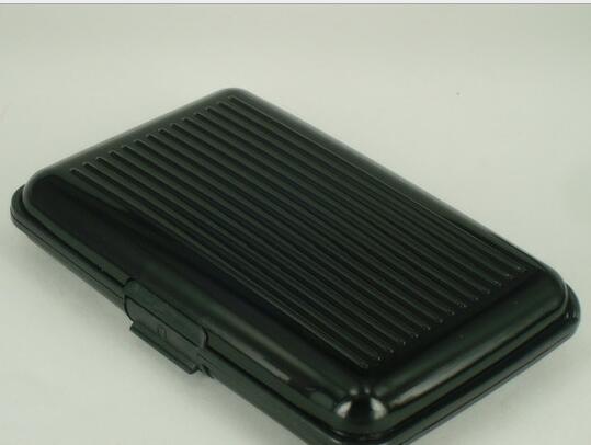 1PC waterproof stainless steel business credit card case company name credit card card holder aluminum metal case: 1