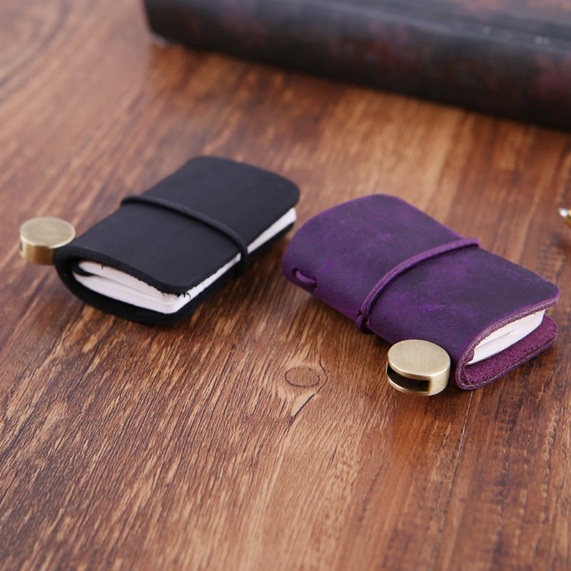Portable Leather Travel Book Mini Journal Booklet Handmade Cover With Insert Brochure Accessories Writing For Men