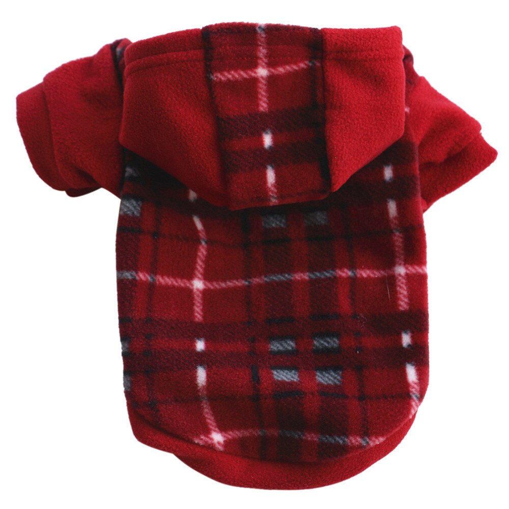 Dog Clothing For Small Dogs Pets Clothing Dog Pet Clothes Hoodie Warm Fleece Puppy Coat Apparel dog clothes ropa para perro: Red / L