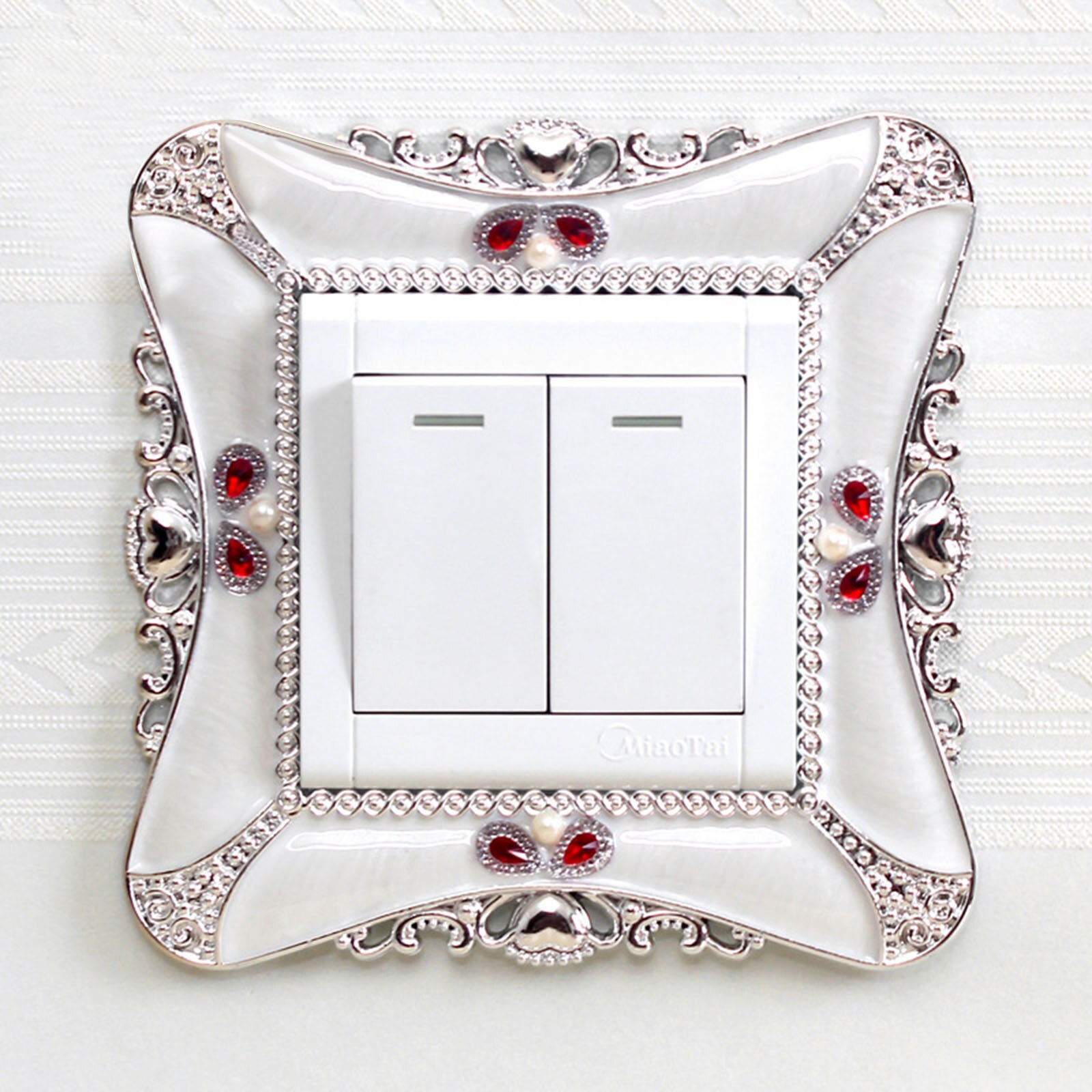 18 Stijlen Europese Stijl Draagbare Socket Decals Schakelaar Luxe Vierkante Kant Lichtschakelaar Cover Pastel Home Decor 1 Stuk: 14