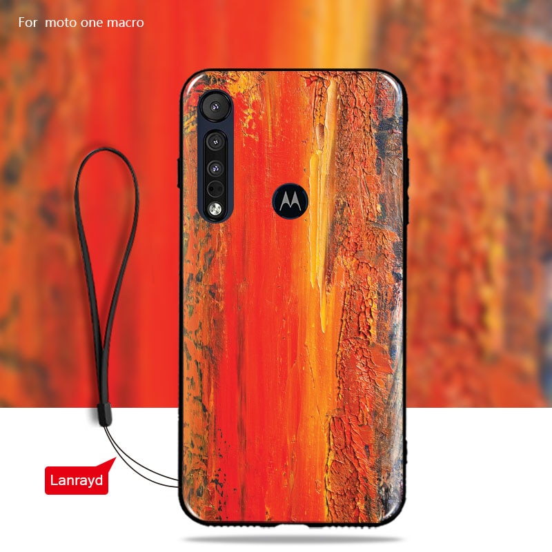 Wood grain For Moto one macro case cover Soft TPU Silicone painting For Motorola G8 Play Funda Coque Soft Bumper