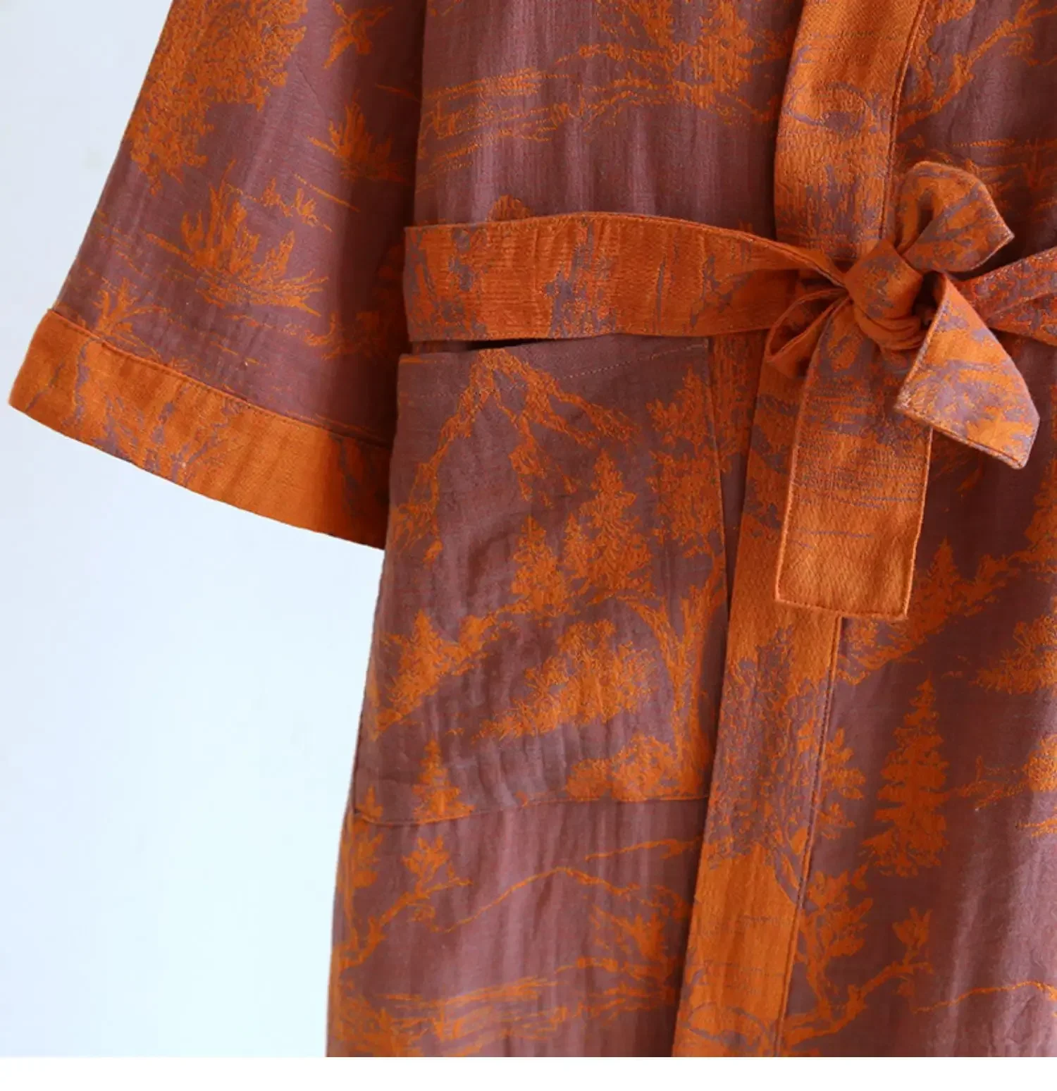 Roupão casual masculino, camisola solta, pijama para a pele, camisas masculinas, robe de quimono, pijama masculino, 2024