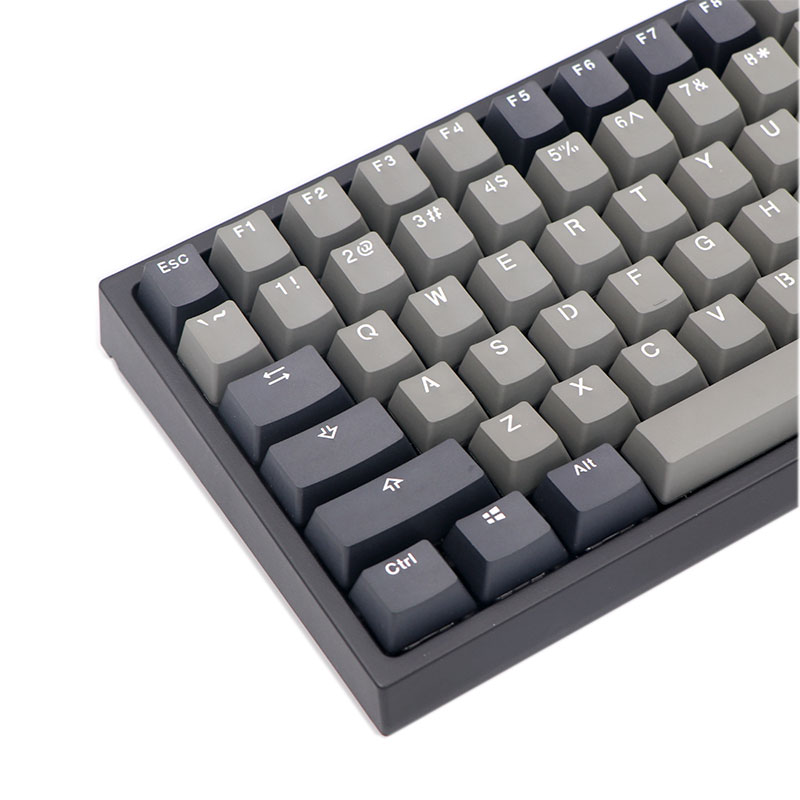 Keypro Light Grey Dolch Doubleshot PBT Keycaps top printed 61/68/84/87/104/122keys for Cherry MX Switches Mechanical Keyboard